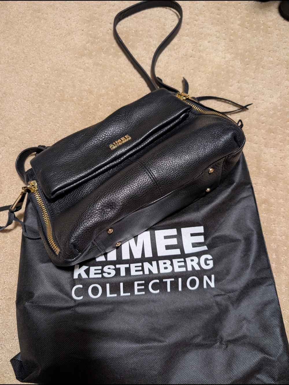 Aimee Kestenberg Black Leather Crossbody Bag